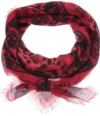 Alexander McQueen leopard skull print scarf