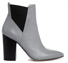 ASOS EINSTEIN Leather Ankle Boots - Grey