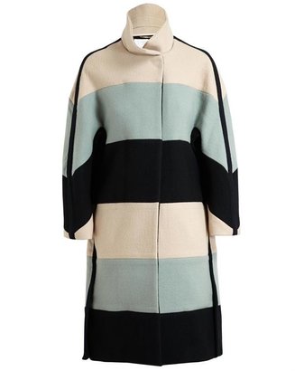 Chloé Striped Washed Wool Coat