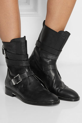 Alexander Wang Louise distressed leather biker boots