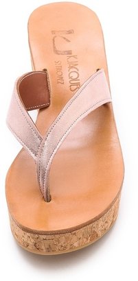K. Jacques Diortie Wedge Thong Sandals