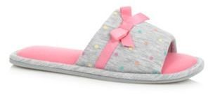 Lounge & Sleep Pink spotted jersey mule slippers