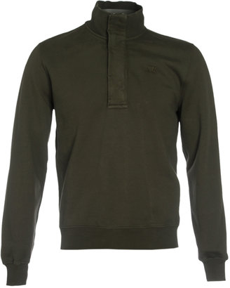 C.P. Company Dark Green Quarter-Zip Sweatshirt