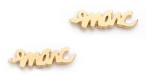 Marc by Marc Jacobs Script Snake Stud Earrings