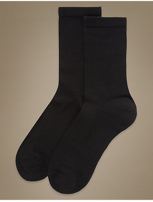 M&S Collection 2 Pair Pack Ankle Socks