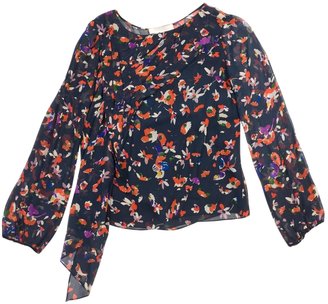 Vanessa Bruno Navy Blue Blouse With Floral Print