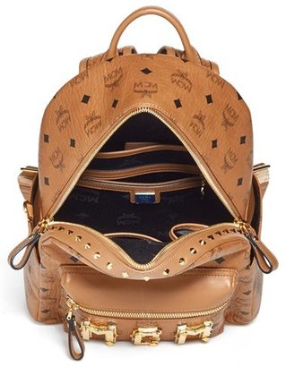 MCM 'Small - Visetos' Studded Backpack