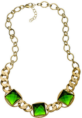 Gala by Daniela Swaebe Dark Green Chunky Curb Chain Necklace