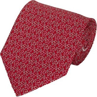 Ferragamo Elephant-Print Neck Tie