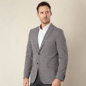 RJR.John Rocha Big and tall designer grey linen mix checked jacket