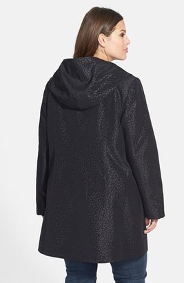Gallery Animal Print Hooded Raincoat (Plus Size)