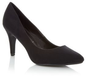 New Look Black Suedette Mid Heel Court Shoes