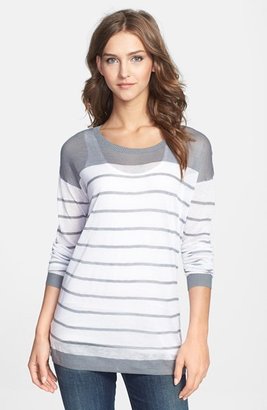 Kensie Sheer Stripe Sweater