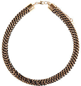 Accessorize Chunky Thread And Chain Round Collar Necklace