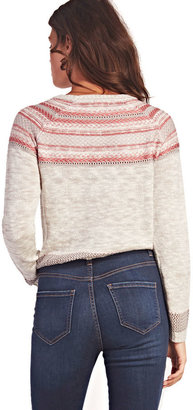 Wet Seal Cozy Striped Marled Knit Sweater