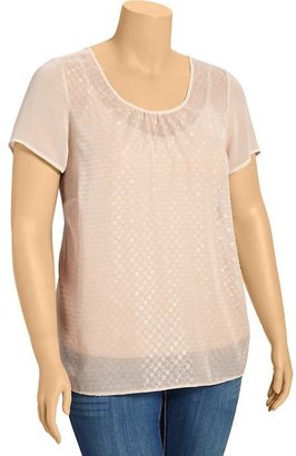 Old Navy Women's Plus Circle-Patterned Chiffon Tops
