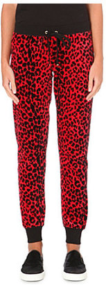 Juicy Couture Slim-fit leopard print jogging bottoms