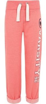 New Look Teens Peach Varsity Cropped Jogging Bottoms