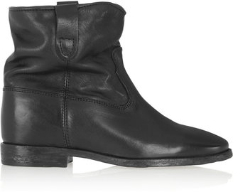 Isabel Marant Étoile Cluster leather concealed wedge ankle boots