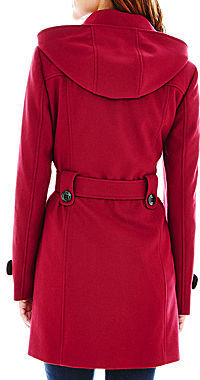 Liz Claiborne Belted Wool-Blend Coat - Talls