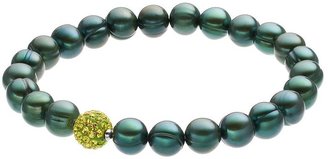 Honora Freshwater by Dyed Freshwater Cultured Pearl & Crystal Stretch Bracelet