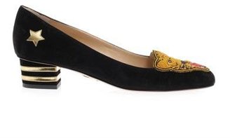 Charlotte Olympia Mascot suede shoes