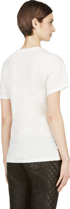 Balmain White Lion Graphic T-Shirt