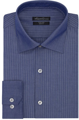 Kenneth Cole NEW YORK Slim Fit Pinstripe Non-Iron Dress Shirt