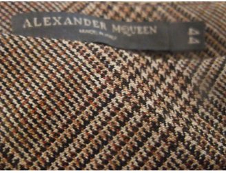 Alexander McQueen Brown Wool Trousers