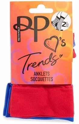 Pretty Polly Stars & Stripes Ankle Socks - Pack of 2
