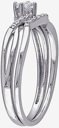 MODERN BRIDE 1/5 CT. T.W. Diamond Bridal Ring Set Sterling Silver