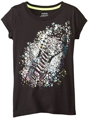 Reebok Big Girls' Splatter Footprint T-Shirt