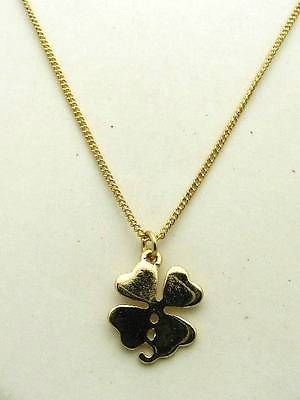 Nordstrom $17 Stephan & Co Good Luck Four-Leaf Clover Pendant & Chain Necklace Goldtone
