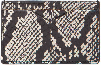 Alexander McQueen Printed Snake Card Holder in Black & Beige