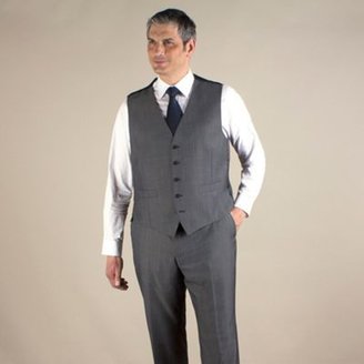 Centaur Big & Tall Big & tall grey semi-plain regular fit waistcoat