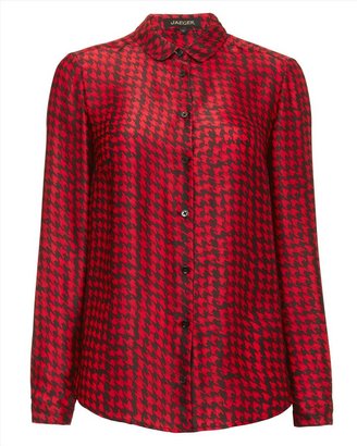 Jaeger Blurred Dogtooth Blouse