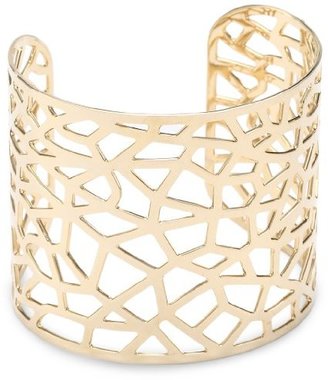 a.v. max Spider Web Gold-Plated Cuff Bracelet