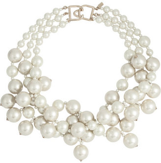 Kenneth Jay Lane Gold-plated faux pearl necklace