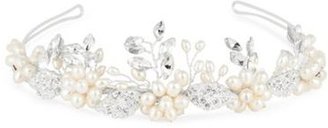 Butterfly by Matthew Williamson Designer flower and crystal leaf hand wrapped tiara