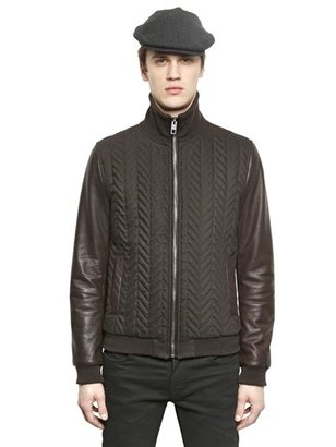 Dolce & Gabbana Quilted Wool Flannel Bomber Jacket