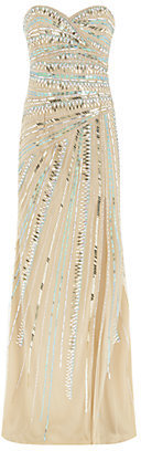 Jovani Embellished Stripe Gown