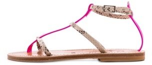 K. Jacques Gina Neon Flat Sandals