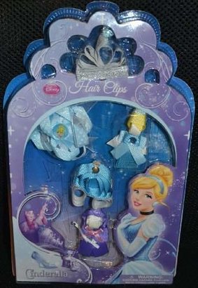 Princess Disney Cinderella Hair Clips Barrette Set