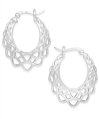 Bernini 5968 Giani Bernini Geometric Hoop Earrings in Sterling Silver