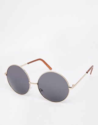 ASOS Oversized Metal Round Sunglasses