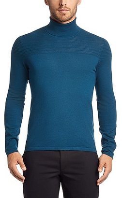 HUGO BOSS Polo neck sweater `Sisano` in cotton blend
