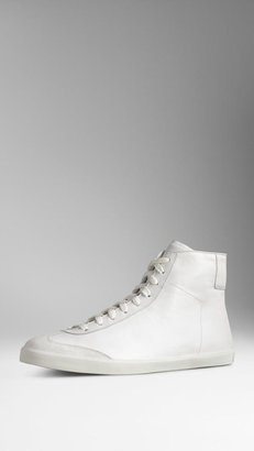 Burberry Leather High-Top Trainers