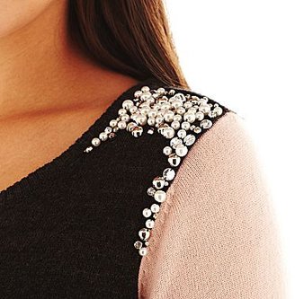 JCPenney by&by Embellished Shoulder Sweater Dress