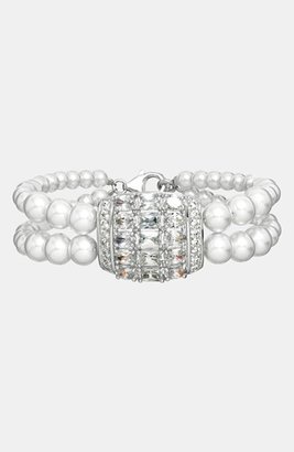 Nina 'Zettie' Crystal Accent Faux Pearl Bracelet