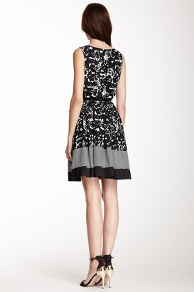 Taylor Voile Print Fit & Flare Dress